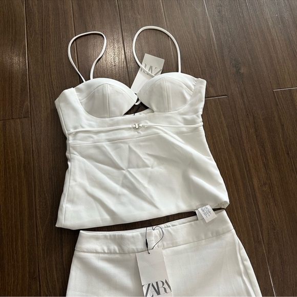 Zara White Women's Boot Cut Pants & Jumpsuit Set - Picture 6 of 6